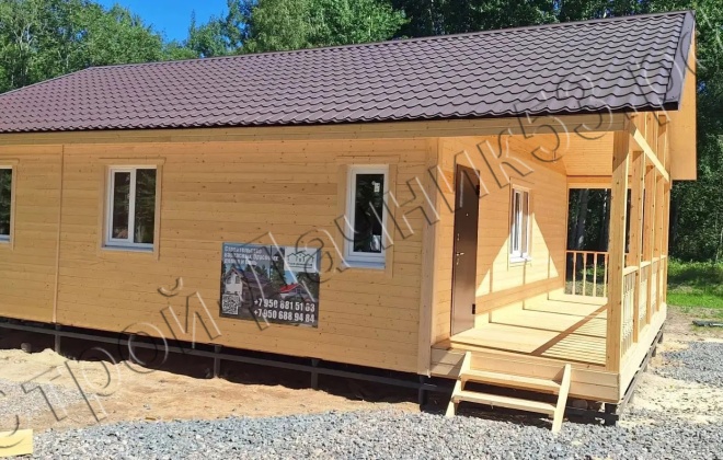 1 Каркасный дом Д-21, 10x6 м, 60 М², Ленинградская область, Приозерский район, посёлок Приладожское (11)